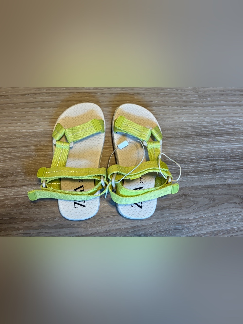 Zara Toddler Sport Sandals Size 27 / US 10C NWT Lime Green